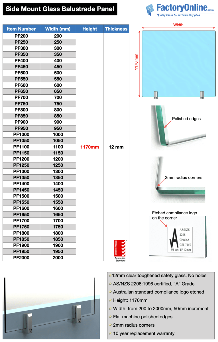 Face Side Mount Glass Balustrade Smarter Spigot Fence Supply in Sydney